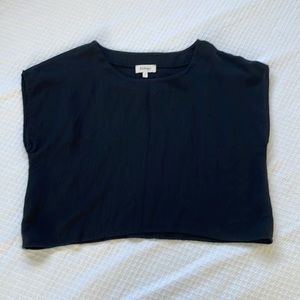 Black baggy crop top